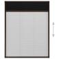 Preview: Insektenschutz-Plissee für Fenster Aluminium Braun 80x100 cm