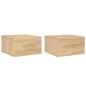 Preview: Wand-Nachttische 2 Stk. Sonoma-Eiche 35x35x20 cm
