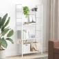 Preview: Bücherregal 4 Regalböden Weiß 60×27,6×124,5 cm Holzwerkstoff