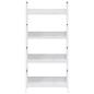 Preview: Bücherregal 4 Regalböden Weiß 60×27,6×124,5 cm Holzwerkstoff