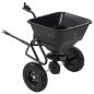 Preview: Handstreuwagen Salzstreuer zum Ziehen PVC Stahl 125x74x79cm 45L
