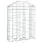 Preview: Gabione mit Hochbogen 100x30x120/140 cm Verzinktes Eisen