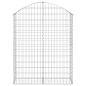 Preview: Gabione mit Hochbogen 100x30x120/140 cm Verzinktes Eisen