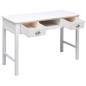 Preview: Schreibtisch Weiß 110×45×76 cm Holz