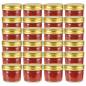 Preview: ARDEBO.de - Marmeladengläser mit goldenen Deckeln 24 Stk. 110 ml
