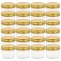 Preview: Marmeladengläser mit goldenen Deckeln 24 Stk. 110 ml