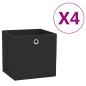 Preview: ARDEBO.de - Aufbewahrungsboxen 4 Stk. Vliesstoff 28x28x28 cm Schwarz
