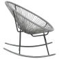 Preview: Schaukelstuhl Mondstuhl Grau Poly Rattan