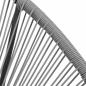 Preview: Schaukelstuhl Mondstuhl Grau Poly Rattan