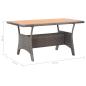 Preview: Gartentisch Grau 120x70x66 cm Akazie Massivholz