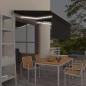 Preview: ARDEBO.de - Markise Automatisch mit Rollo LED Windsensor 3,5x2,5m Anthrazit