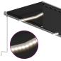 Preview: Markise Automatisch mit Rollo LED Windsensor 3,5x2,5m Anthrazit