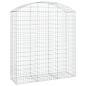 Preview: Gabione mit Hochbogen 150x50x160/180 cm Verzinktes Eisen