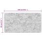 Preview: Teppich Waschbar 80x150 cm Schwarz und Grau