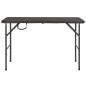 Preview: Gartentisch Klappbar Braun 120x60x74 cm HDPE Rattan-Optik