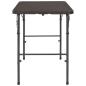 Preview: Gartentisch Klappbar Braun 120x60x74 cm HDPE Rattan-Optik