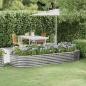 Preview: ARDEBO.de - Hochbeet Verzinkter Stahl 249x100x36 cm Silbern