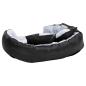 Preview: Wendbares & waschbares Hundekissen Grau und Schwarz 85x70x20 cm