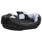 Preview: Wendbares & waschbares Hundekissen Grau und Schwarz 85x70x20 cm