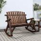 Preview: ARDEBO.de - Garten-Schaukelbank 2-Sitzer 123x96x102 cm Massivholz Fichte