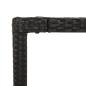 Preview: Gartentisch mit Holzplatte Schwarz 190x90x75 cm Poly Rattan