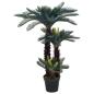 Preview: ARDEBO.de - Künstliche Pflanze Cycas-Palme mit Topf Grün 125 cm