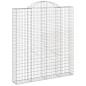 Preview: Gabione mit Hochbogen 200x30x220/240 cm Verzinktes Eisen