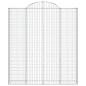 Preview: Gabione mit Hochbogen 200x30x220/240 cm Verzinktes Eisen