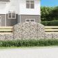 Preview: ARDEBO.de - Gabione mit Hochbogen 200x30x120/140 cm Verzinktes Eisen