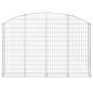 Preview: Gabione mit Hochbogen 200x30x120/140 cm Verzinktes Eisen