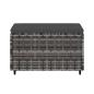 Preview: Gartenhocker mit Kissen 2 Stk. Grau Poly Rattan