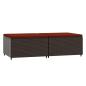Preview: Gartenhocker mit Kissen 2 Stk. Braun Poly Rattan