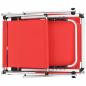 Preview: Klappbare Sonnenliegen mit Dach 2 Stk. Aluminium Textilene Rot