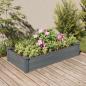 Preview: ARDEBO.de - Hochbeet mit Einsatz Grau 120x60x25 cm Massivholz Tanne