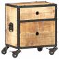 Preview: Nachttisch 40x30x50 cm Raues Mangoholz