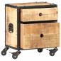 Preview: Nachttisch 40x30x50 cm Raues Mangoholz