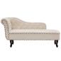 Preview: Chaiselongue Creme Kunstleder