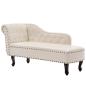 Preview: Chaiselongue Creme Kunstleder