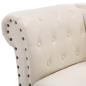 Preview: Chaiselongue Creme Kunstleder