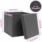 Preview: Aufbewahrungsboxen mit Deckeln 4 Stk. Grau 32x32x32 cm Stoff