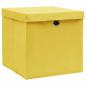 Preview: Aufbewahrungsboxen mit Deckeln 10 Stk. Gelb 32x32x32 cm Stoff