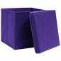 Preview: Aufbewahrungsboxen mit Deckeln 10 Stk. Lila 32x32x32 cm Stoff