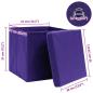 Preview: Aufbewahrungsboxen mit Deckeln 10 Stk. Lila 32x32x32 cm Stoff