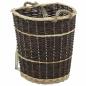 Preview: ARDEBO.de - Holzkorb mit Trageriemen 44,5×37×50 cm Natur Weide