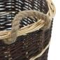 Preview: Holzkorb mit Trageriemen 44,5×37×50 cm Natur Weide
