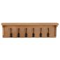 Preview: Wandgarderobe 60x16x16 cm Massivholz Eiche