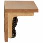 Preview: Wandgarderobe 60x16x16 cm Massivholz Eiche