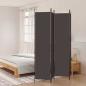 Preview: ARDEBO.de - 4-tlg. Paravent Braun 200x220 cm Stoff