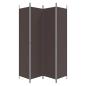 Preview: 4-tlg. Paravent Braun 200x220 cm Stoff