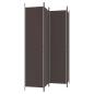Preview: 4-tlg. Paravent Braun 200x220 cm Stoff